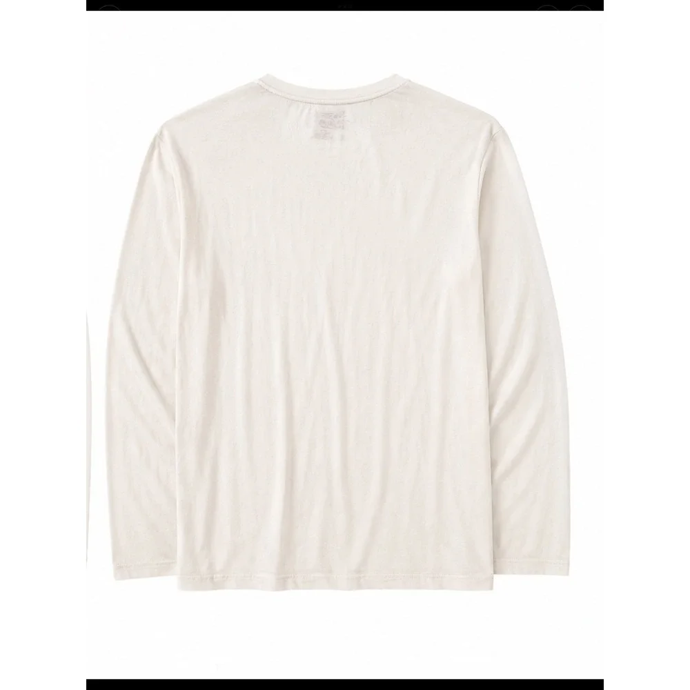 Polo Ralph Lauren Mens 2XL Cream Long Sleeve Sleep Shirt Cotton Lounge Tee‎ Logo